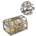 Conteneur d'argent en plastique boîte de rangement jouets Pirate Transparent Anime jouets pour enfants Pirate cristal gemme boîte au trésor jouets figurines