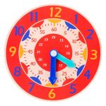 Horloge en bois Montessori pour enfant, jouet avec les heures, les minutes et les secondes, montre colorée, jeu pour la cognition, aide pédagogique pour le préscolaire