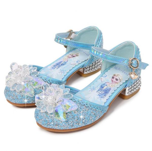 Sandales Princesse En Gelée Pour Filles – Talon 4,5 Cm, Nœud Brillant, Accessoire Déguisement Et Jeu De Rôle