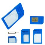 Adaptateur de carte Micro SIM, 4 en 1, avec clé d'éjection