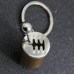 Creative car 6 Speed Gearbox Gear head Keychain Manual Transmission Lever Metal Key Ring Car Refitting Metal Pendant keychain