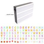 LED Combination Light Box Night Table Desk Lamp A4 A5 A6 DC 5V DIY Letters Symbol Cards Decor USB/Battery Powered Message Board