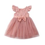Robe princesse en dentelle pour bébés filles en tulle, tenue Tutu pour fête d'anniversaire pour enfants de 2 à 7 ans
