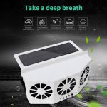 Solar/USB Dual Charging Vehicle Cooling Tool Car Exhaust Fan Vehicle Air Circulation Smoke Exhaust Fan Car Ventilation Fan