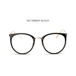 Lunettes optiques rondes surdimensionnées pour femmes et hommes, montures métalliques, verres clairs