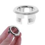 Bathroom Basin Sink Overflow Ring Six-foot Round Insert Chrome Hole Cover Cap