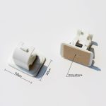Supports de tringles à rideaux auto-adhésifs, 2 pièces, supports de poteaux organisés, salle de bains, barre à serviettes, crochet, pinces de Support fixes C
