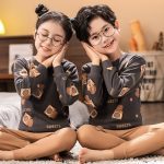 Ensemble de pyjamas en coton pour enfant, vêtement pour bébé, garçon et fille, hauts + pantalon avec manches longues, 2 pièces, tenue automnale
