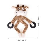 Pet Dog Squeaky Toy Durable Cute Papa Duck Making Sound Plush Dog Puppy Chew Toys Training Teething Toys For Small Medium Dogs