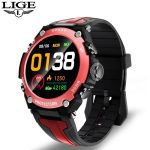 LIGE – montre connectée Bluetooth, musique, étanchéité IP68, moniteur de fréquence cardiaque, d'activité physique, pour Android et IOS, nouveau, 2021