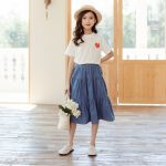 Jupe en Denim pour filles de 6 à 16 ans, vêtements d'été 2021 en coton pour adolescentes et mères, couvre-genou à volants, nouvelle collection 100%, #5952