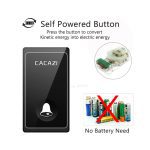 CACAZI New No Battery Need Wireless Doorbell 58 Chimes EU/US/UK Plug Self-Powered Waterproof Door bell Intelligent LED Ring Bell