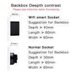 BSEED Wall Socket Wifi EU Standard 86*86mm Smart Power Sockets WIFI Socket White Black Golden Colors Google Alexa APP Control