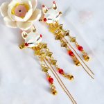 Épingle à cheveux dessin animé japonais pour femmes, coiffure, renard, Kawaii, accessoires Cosplay, vêtements pour filles