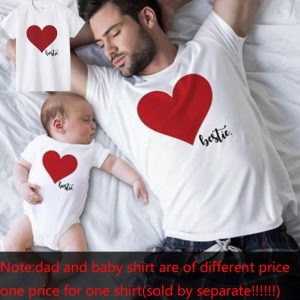 Hauts pour père et fils, t-shirts Best Friends, look de famille s'adapte parfaitement à la taille, vêtements assortis