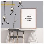 little man climbing pendant light modern hanging lamp creative iron people lights metal cord pandant lamps for kid children room