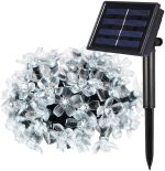 12/20 Led Solar Powered Butterfly Fiber Optic Fairy String Lights Waterproof Christmas Outdoor Garden Holiday Decoration Lights