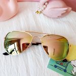 Lunettes de soleil classiques pour filles, verres miroir colorés, monture métallique, pour enfants, lunettes de voyage et de Shopping UV400, 2020
