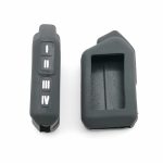 Two Way LCD Remote Fob Silicone Key Chain Case Cover For Sher-khan Mobicar A Mobicar B Russian Version 2 Way Car Alarm System