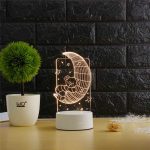 ARILUX 3D Plate LED Lamp Creative 3D LED Night Lights Novelty Illusion Night Lamp 3D Illusion Table Lamp For Home Decorative