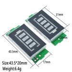 Testeur de batterie pour véhicule électrique li-ion, affichage de capacité en bleu, 1S-4S-8S, batterie en lithium simple 3,7 V, module 4,2 V,