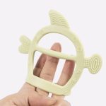 Anneau de dentition en silicone pour nourrisson,gant pour nouveau-né, jouet de mastication pour le développement dentaire, sucette durable pour enfant, pouce et doigts, accessoire durable d'allaitement,