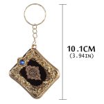 Mini pendentif islamique musulman, porte-clés pour arche du coran, livre en vrai papier, peut lire de petits bijoux religieux pour femmes, 1 pièce