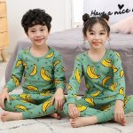 Ensemble de pyjamas en coton pour enfant, vêtement pour bébé, garçon et fille, hauts + pantalon avec manches longues, 2 pièces, tenue automnale