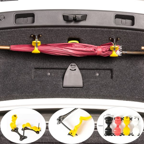 Car Styling Umbrella Holder Automobile Trunk Organizer Car Rear Trunk Mounting Bracket Towel Hook for Umbrella Hanging Hook