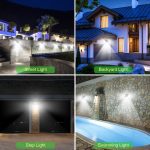 Goodland 228 144 LED Solar Light Outdoor Solar Lamp PIR Motion Sensor Solar Powered Sunlight Street Light for Garden Decoration