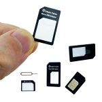 Adaptateur de carte Micro SIM, 4 en 1, avec clé d'éjection