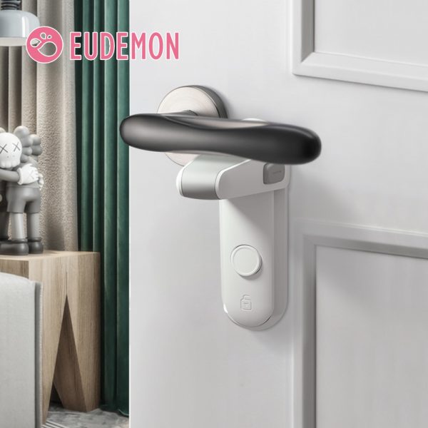 EUDEMON – serrure de levier de porte, serrure de poignée de porte, étanche pour bébé, verrouillage de bouton de porte, facile à installer et à utiliser, adhésif 3M VHB
