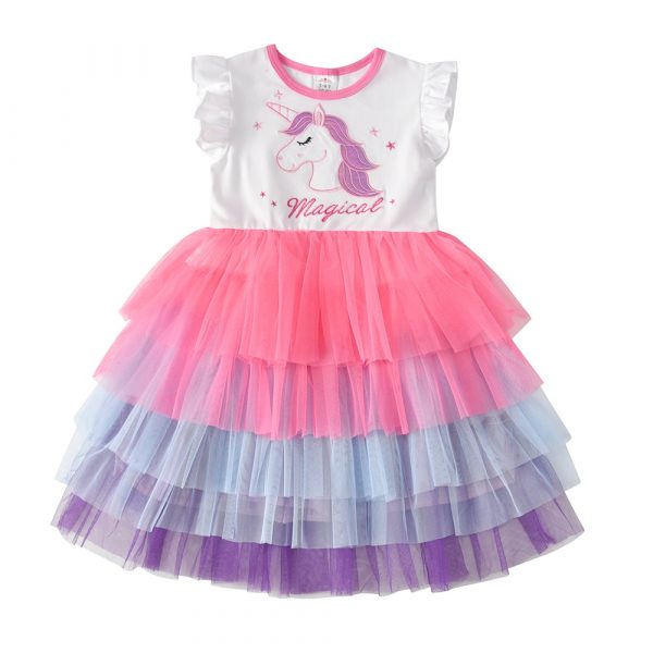 Robe de princesse pour spectacle pour petite fille et adolescente, style tutu pour bal d'école, anniversaire et fête, vêtement décontracté pour enfant