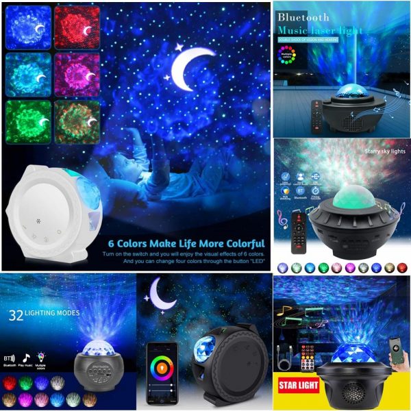 Colorful Starry Sky Galaxy Projector Lamp Children Bedroom Star LED Night Light USB Charging Projection Lamp Kids Gift