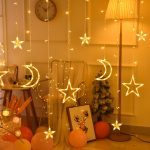 Christmas Lights Indoor/Outdoor EU220V/US110V Fairy lights Moon Star Lamp LED String Decoration for home Party Holiday lighting