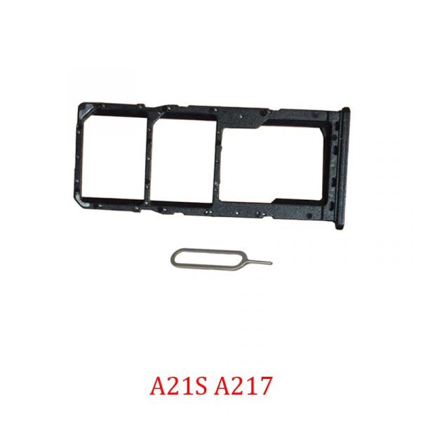 Slot de plateau de carte Sim pour Samsung Galaxy A21s A217F A217M A217N, nouveau support de carte Micro SD, noir, adaptateur + broche