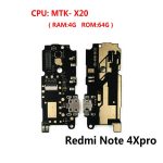 Module de Microphone + carte de Port de chargement USB, pièces de connecteur de câble flexible pour Xiaomi Redmi Note 4 4X 4xpro, remplacement Global, nouveau
