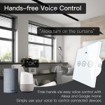 WiFi RF433 Smart Touch Curtain Roller Blinds Motor Switch Tuya Smart Life App Remote Control Works with Alexa Google Home
