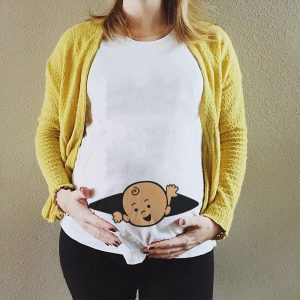 T-shirt à manches courtes avec imprimé de dessin animé pour femme enceinte,haut de maternité de grande taille, collection été, offre spéciale,