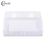 Coswall – boîte transparente étanche et anti-poussière de Type 146, pour prises murales à Double panneau de taille 146x86mm avec Installation interne