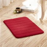 Tapis de bain de maison en molleton de corail, tapis de salle de bain à Absorption d'eau, antidérapant, mousse à mémoire de forme, absorbant, lavable, tapis de sol de toilette