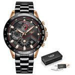 Relogio Masculino LIGE Hot Fashion Mens Watches Top Brand Luxury Wrist Watch Quartz Clock Blue Watch Men Waterproof Chronograph