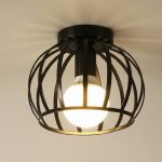 Retro Ceiling Lamp Vintage Ceiling Light Lamp Cozy Decor for Bed Room Corridor Dining room Black Loft 110V 220V E27 Socket