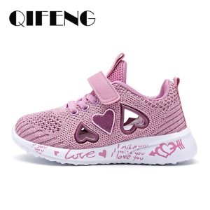 2021 filles Chaussures Décontractées Maille Légère Sneakers Enfants D'été Enfants Mode Tennis Sport Mignon Cartoon Femme Chaussette de Course Chaussures