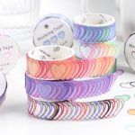 MOHAMM – Ruban décoratif pour Scrapbooking, motif amour, esprit poésie, série de décoration en forme spéciale Washi, fournitures scolaires, papeterie, art créatif, masquage, 1 pièce,