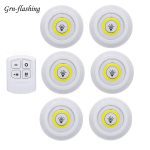 3W COB LED Under Cabinet Light Indoor Tap Remote Dimmable Battery Book Table Night Lamp for Corridor Stair Kitchen loft Lighting
