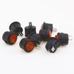 5pcs/10pcs 16mm Diameter Small Round Boat Rocker Switches Black Mini Round Black White Red 2 Pin ON-OFF Rocker Switch
