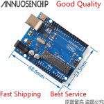 Carte de développement UNO R3, boîte officielle + puce MEGA328P pour Arduino + câble USB, 1 pièces, en STOCK