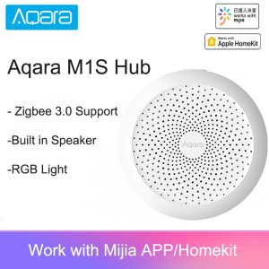 2021 Aqara M1S Hub Gateway with RGB Led Night Light Zigbee 3.0 Siri Voice APP Remote Control Smart Home Work Mijia APP HomeKit
