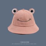 Chapeau de pêche en forme de grenouille pour femme, seau, à la mode, Parent-enfant, coréen, mignon, soleil, grands yeux